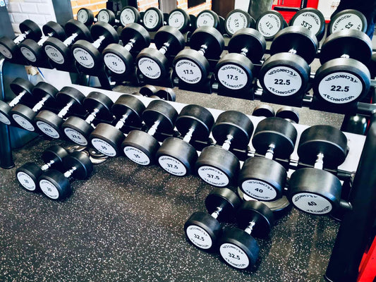 Sada polyuretanových jednoručních činek "TG", 10-35kg, 10 párů